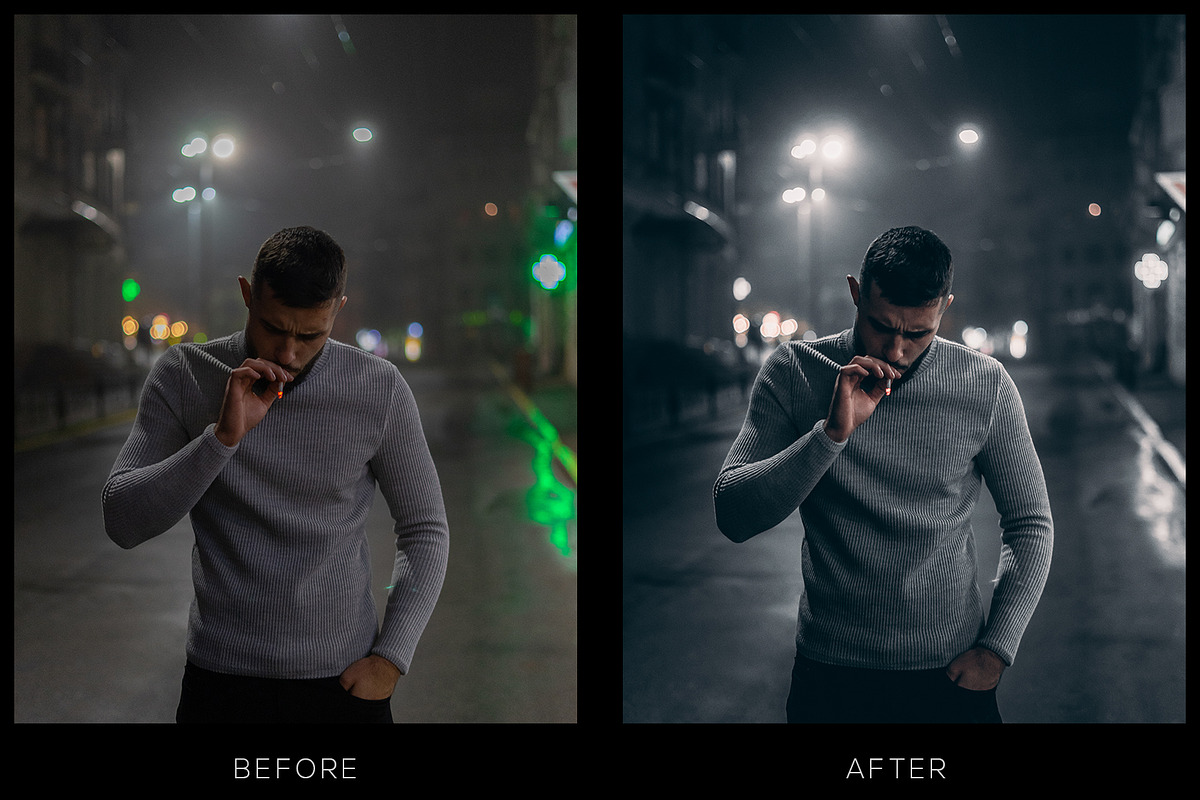 5 Dark style Lightroom presets, an Action Add-On by Elijah (Photo 4 of 11)