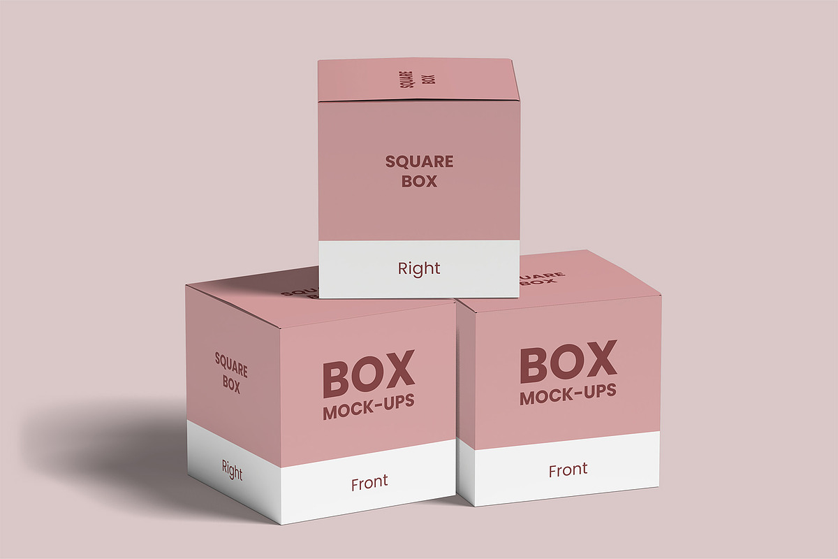 Square Box Mockups | Packaging, a Packaging Mockup by Compositing Studio (Photo 19 of 20)