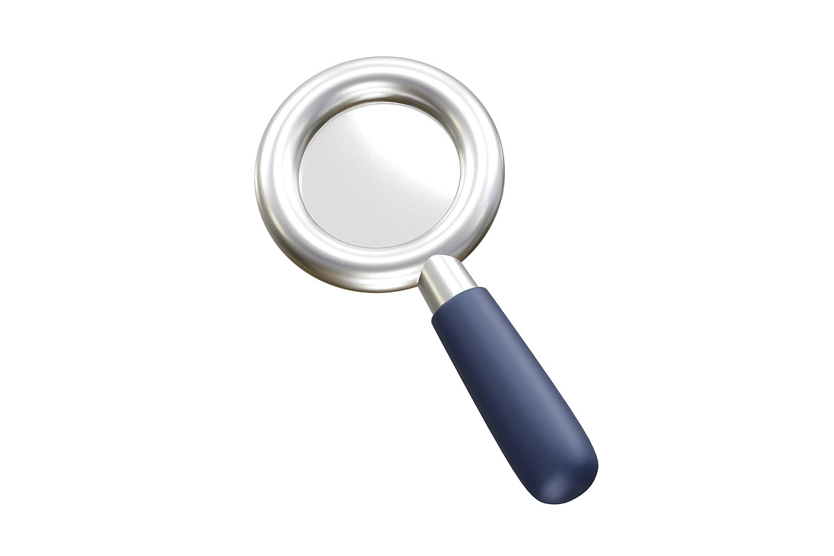 Magnifying glass 3d icon, an Object Illustration by fahad121