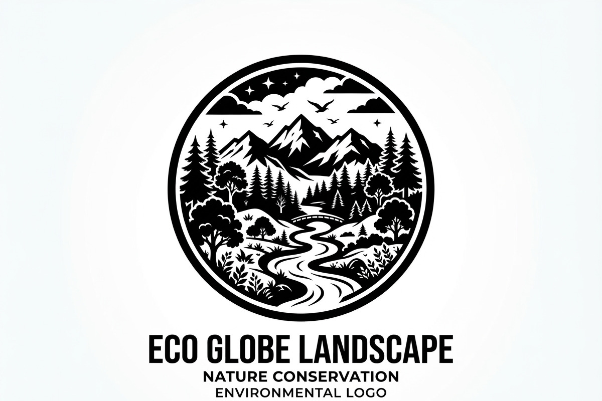 60 Eco Globe Landscape Silhouette, a Technology Illustration by Amazin_art (Photo 20 of 25)