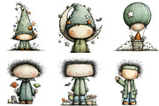 Whimsical Halloween Clipart, an Illustration by DreamArtGraphic (Thumbnail 5 of 5)