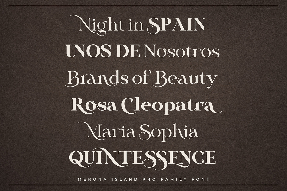 Merona Island PRO | 6 Font Pack, a Serif Font by Krismagraph (Photo 2 of 20)