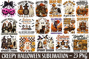 Creepy Halloween Sublimation Bundle, a Work Illustration by Sublimation Artist