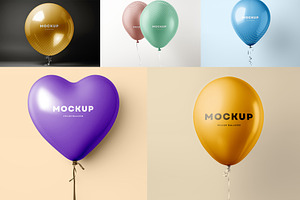 Helium Balloons Mockup