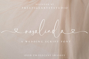 Rosalinda A Wedding Script Font, a Script Font by Prestige Artsy Studio