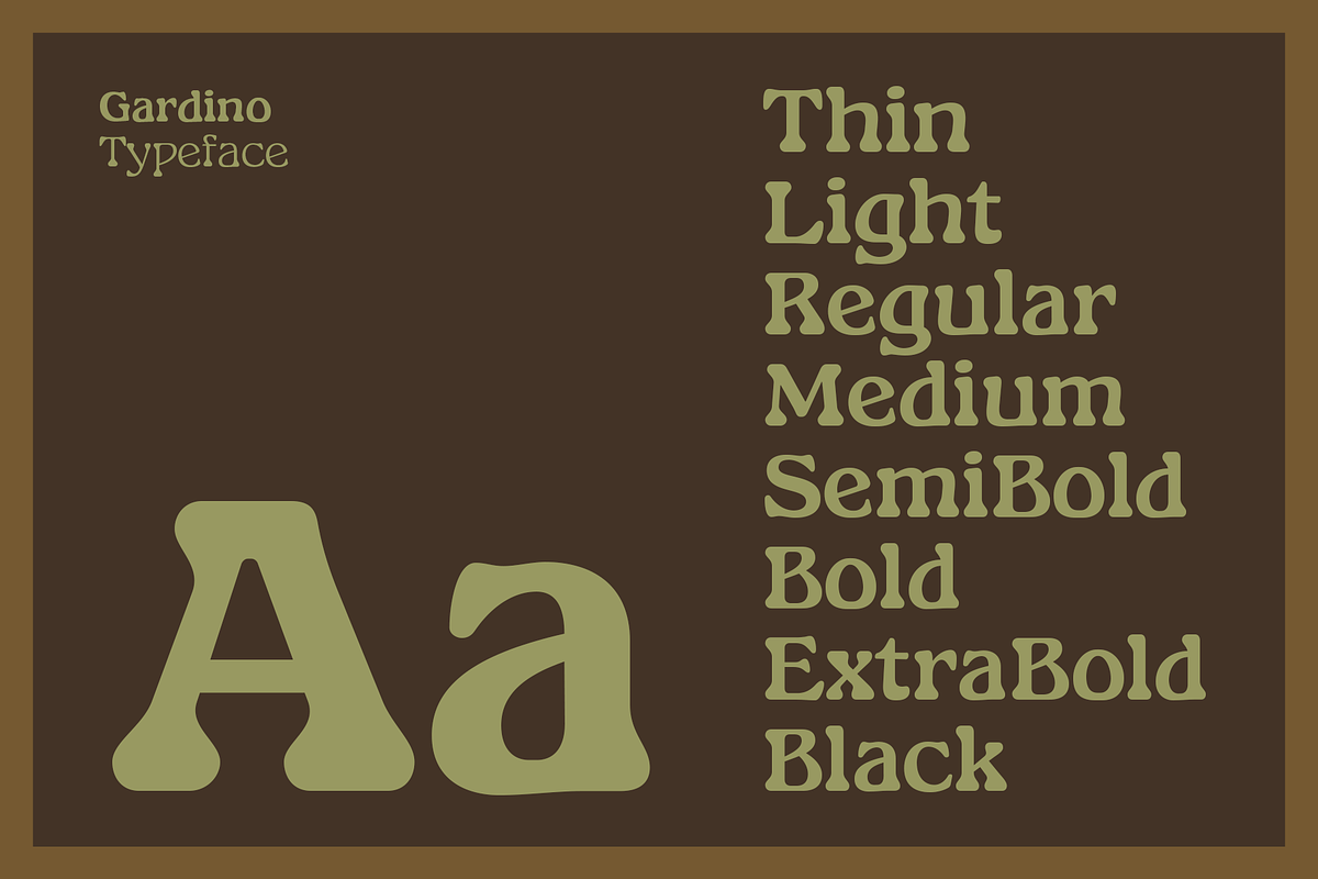 GARDINO - Art Nouveau Typeface, a Serif Font by Nasir Udin (Photo 1 of 18)