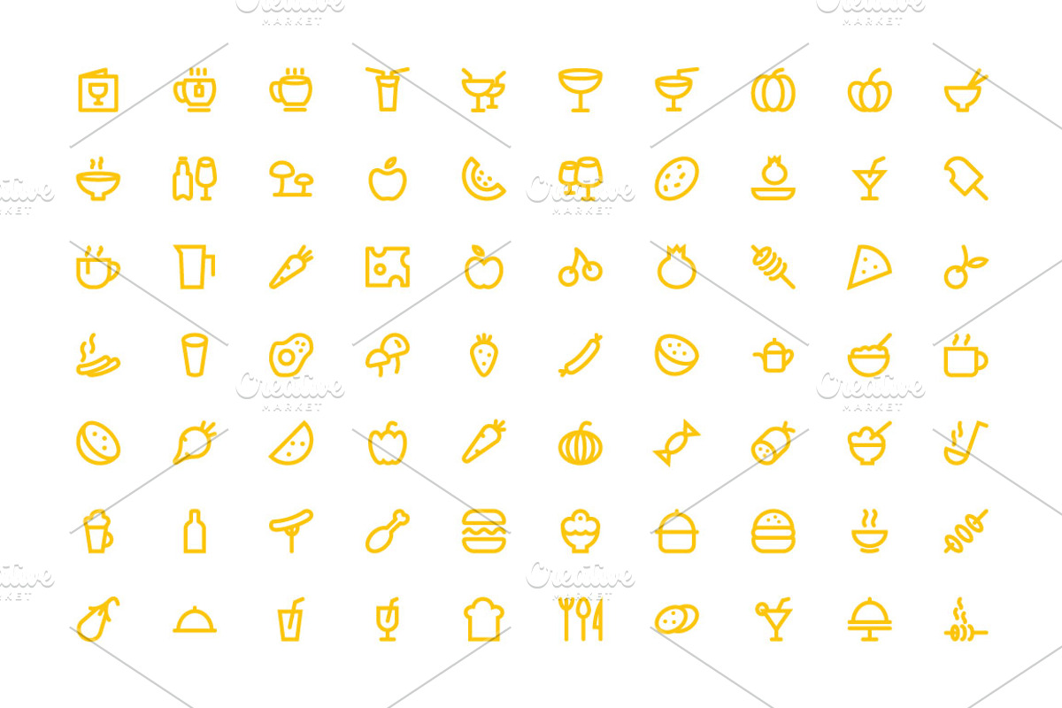 325+ Food Icons, an Icon by Vectors Market (Photo 5 of 5)