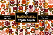Scandinavian Fall Seamless Pattern, a Pattern Graphic by Creative Store (Thumbnail 1 of 5)