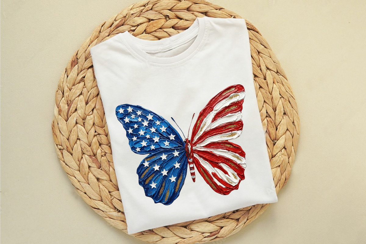 Brushstroke Patriotic Butterfly Png, an Illustration by designcity5 (Photo 5 of 9)