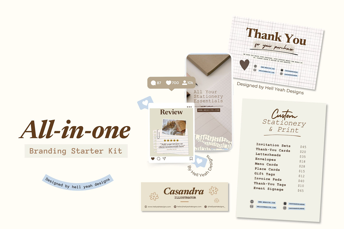 Nostalgic Branding Kit Canva, a Branding & Logo Template by Hell Yeah Designs (Photo 7 of 19)