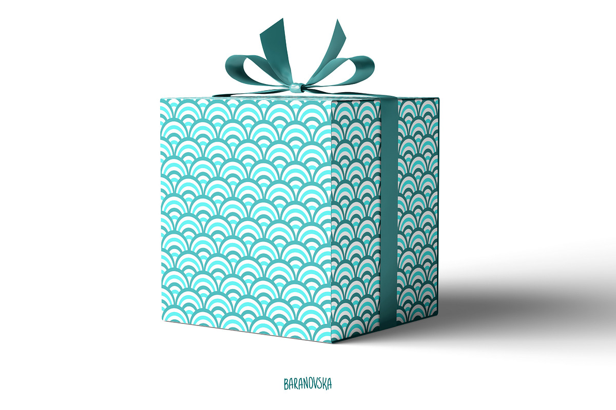 9 waves seamless patterns, a Pattern Graphic by Baranovska (Photo 3 of 3)