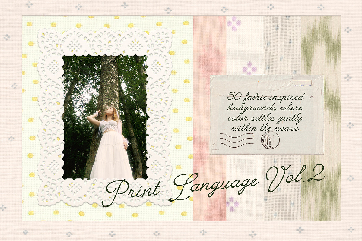 Print Language Vol.2 Textile & Dye, a Background Graphic by Lidberia (Photo 1 of 9)