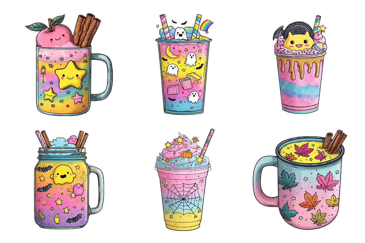 Whimsical Halloween Drink Clipart, a Seasonal Illustration by Creative Art (Photo 5 of 7)