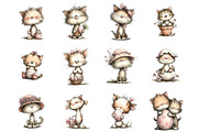 Whimsical Easter Cats Clipart, an Illustration by Designking (Thumbnail 5 of 5)