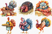 Thanksgiving Turkey Clipart, an Illustration by Canvas Craft (Thumbnail 2 of 8)