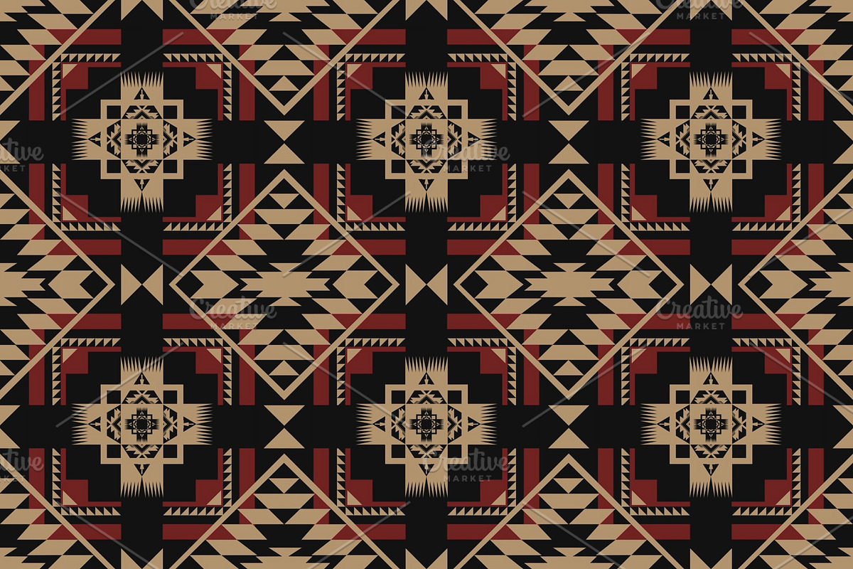 Elegant Native American Pattern, a Pattern Graphic by PPEthnicDecorPattern (Photo 1 of 10)