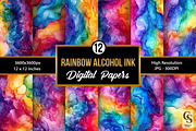 Rainbow Alcohol Ink Texture Pattern, a Pattern Graphic by Creative Store (Thumbnail 1 of 5)