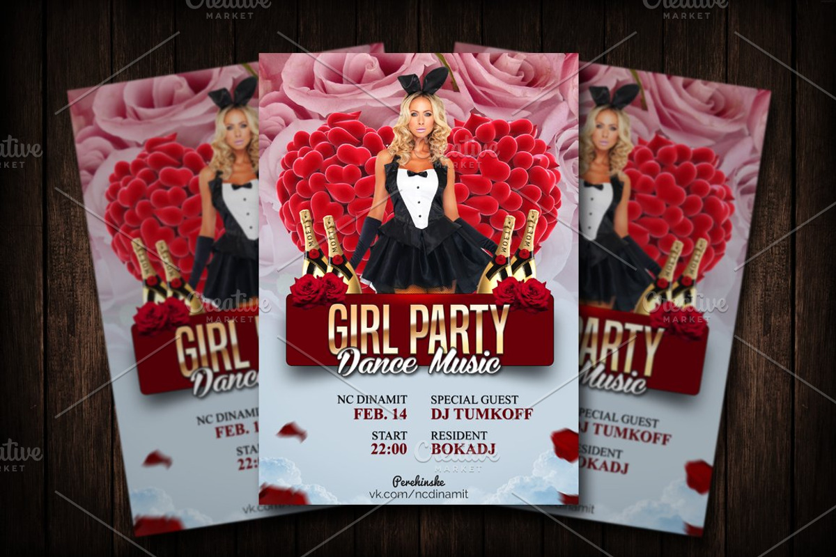 Valentines Day Flyer Template, a Flyer Template by Malaxay (Photo 1 of 2)