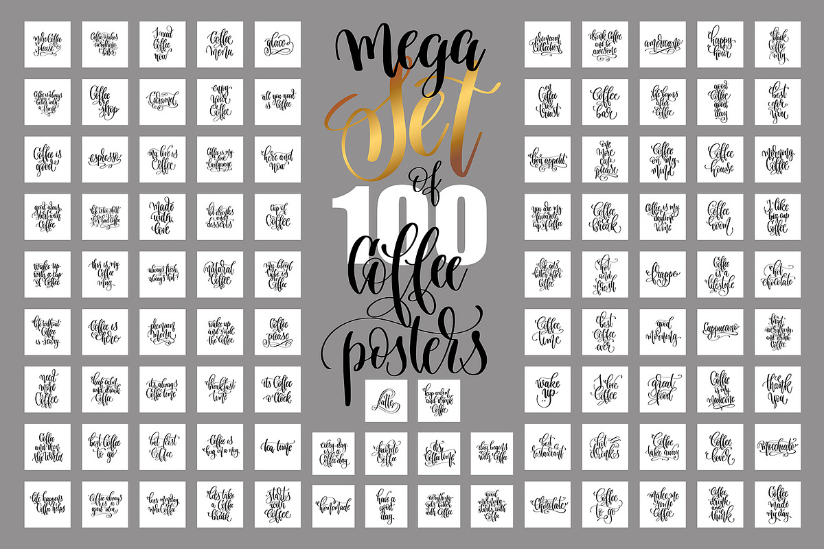 SET OF 100 COFFEE POSTERS, a Card Template by karakotsya (Photo 1 of 8)