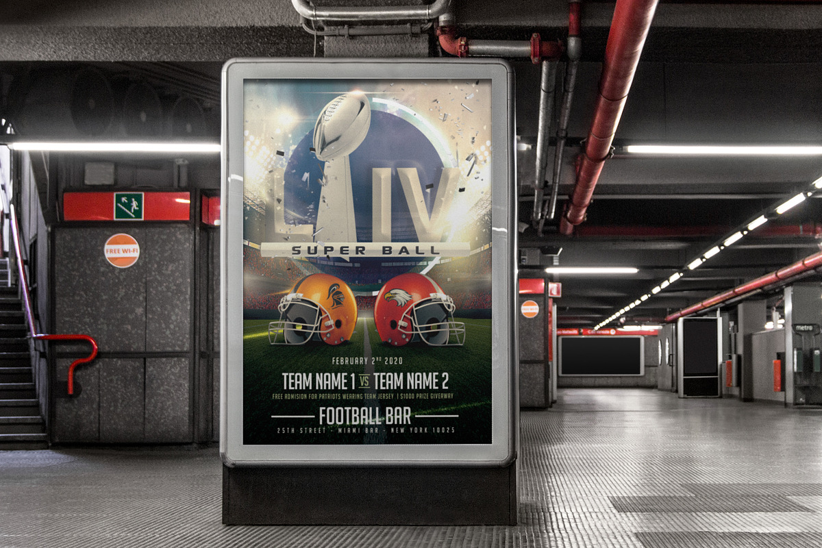 Super Bowl LIV Flyer, a Flyer Template by MadridNYC (Photo 3 of 3)