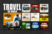 Travel social media post banner, a Social Media Template by Tanmoy Topu (Thumbnail 1 of 11)
