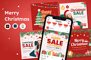 Social Media Merry Christmas V3, a Social Media Template by twinstd (Thumbnail 1 of 2)