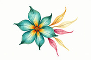 Retro Groovy Flowers Bundle, an Illustration by Amazin_art (Thumbnail 6 of 11)