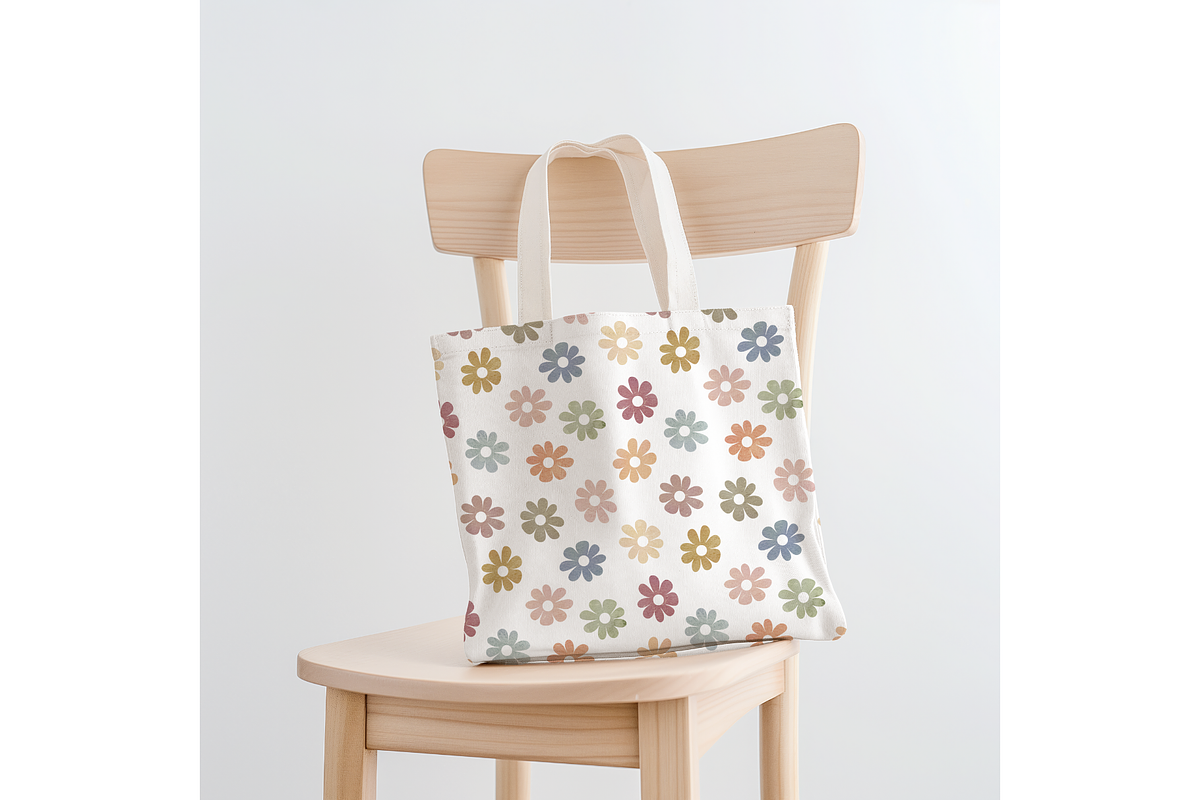 Vintage Watercolor Daisy Pattern, a Pattern Graphic by OwlAndFern (Photo 11 of 13)