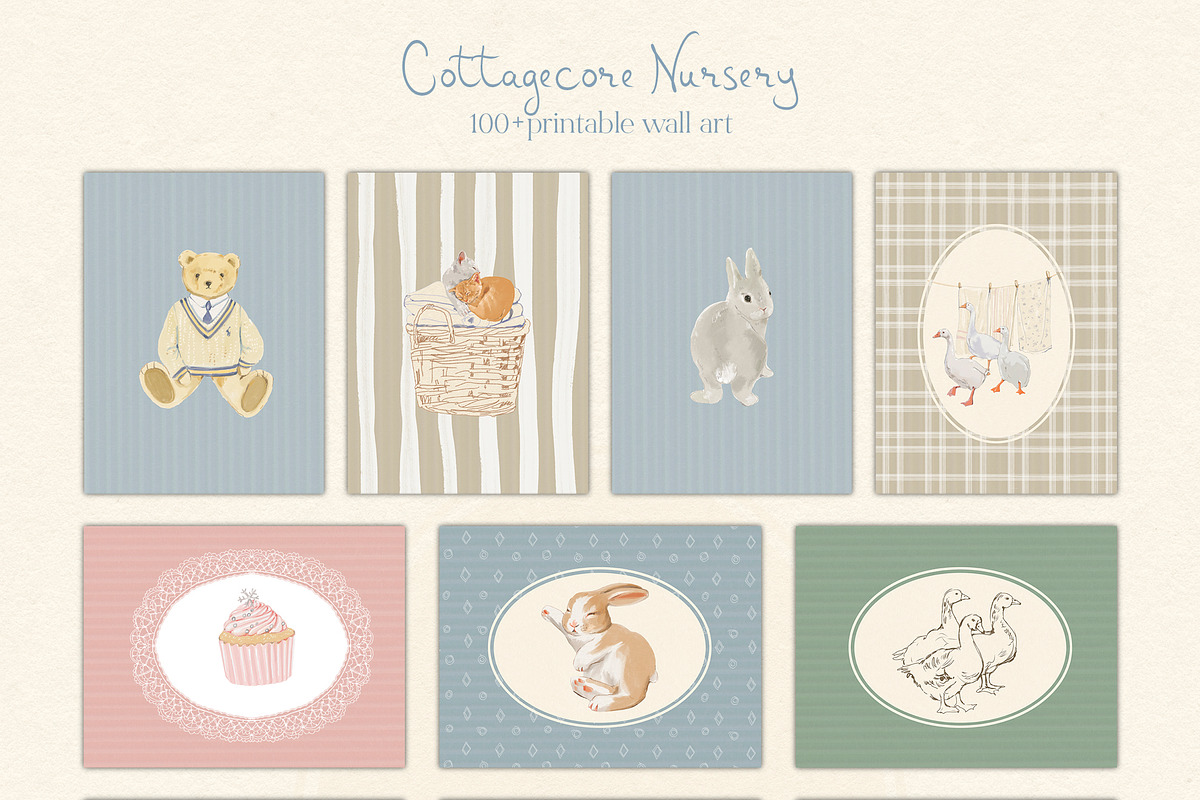Animals Nursery Wall Art Prints, a Background Graphic by whiteheartdesign (Photo 7 of 17)