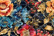 GEMSTONE BLOOMS. Seamless Patterns, a Texture Illustration by RefinedFantasyStudio (Thumbnail 6 of 9)
