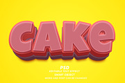Cake PSD 3D Editable Text Effect, a Layer Style Add-On by TrueVector (Thumbnail 1 of 2)