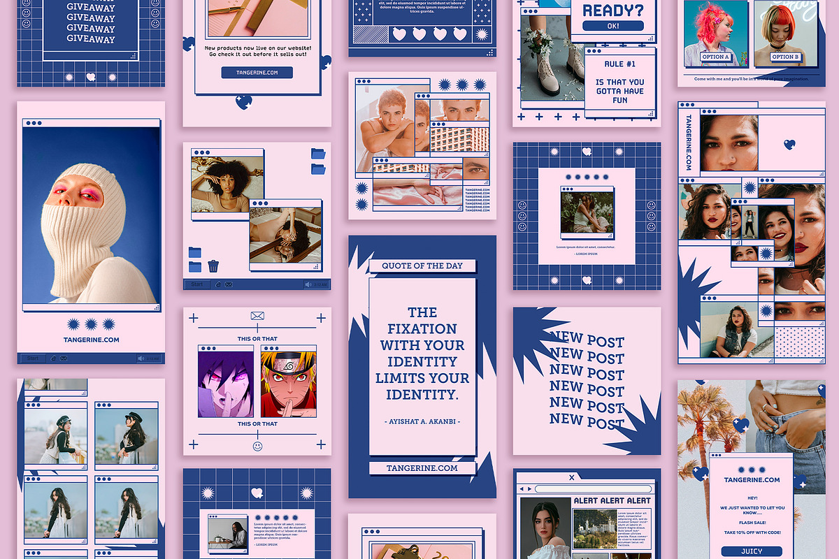 Digitally Cool IG Kit in PSD & CANVA, a Social Media Template by Tangerine Nation (Photo 4 of 13)