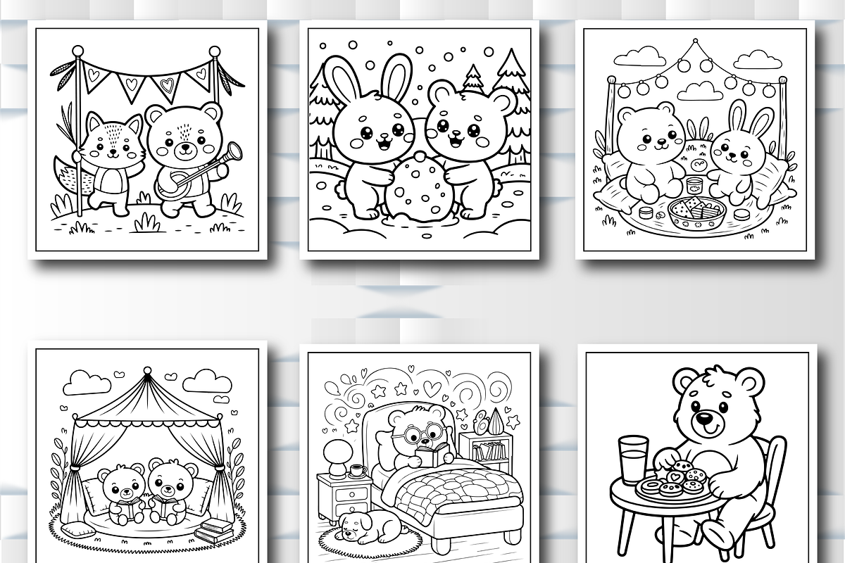Cozy Bear Cute & Comfy Coloring Book, an Education Illustration by Design Home (Photo 3 of 5)