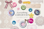 Girlhood collage scrapbook lace bows, an Object Graphic by Grace Noboa Illustrations (Thumbnail 4 of 10)