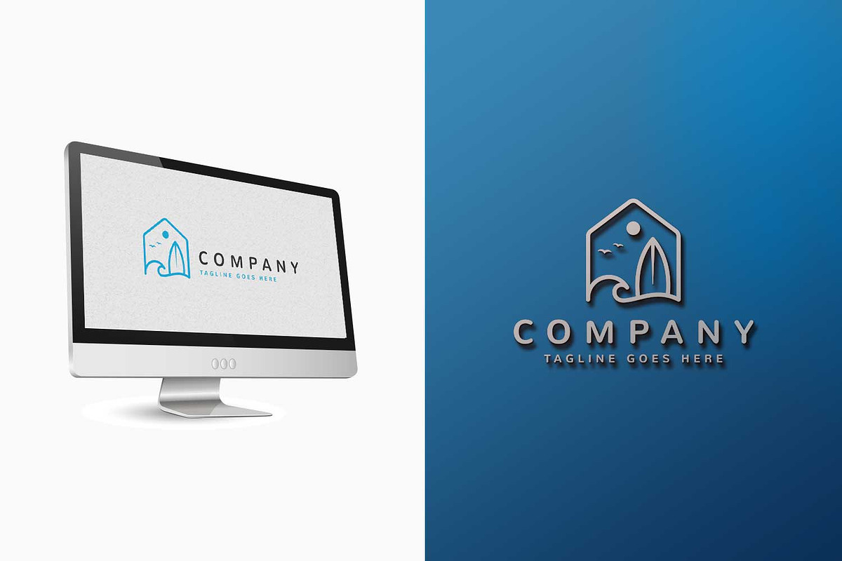 Surf House Logo, a Branding & Logo Template by C_Monica (Photo 2 of 2)