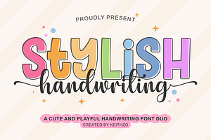 Stylish Handwriting - Font Duo, a Handwritten Font by Keithzo