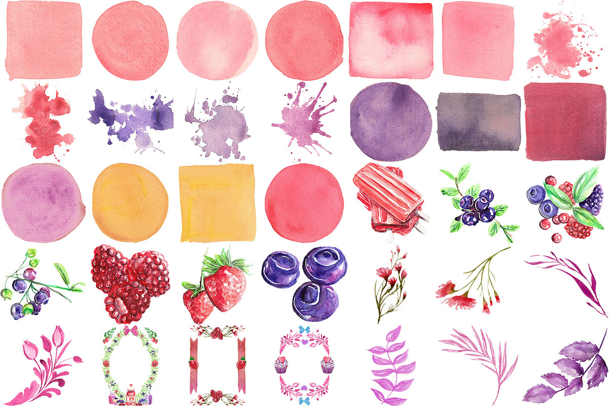 Super Pink Floral Bundle 151 PNGs, a Texture Illustration by LilyBoo Clipart (Photo 5 of 7)