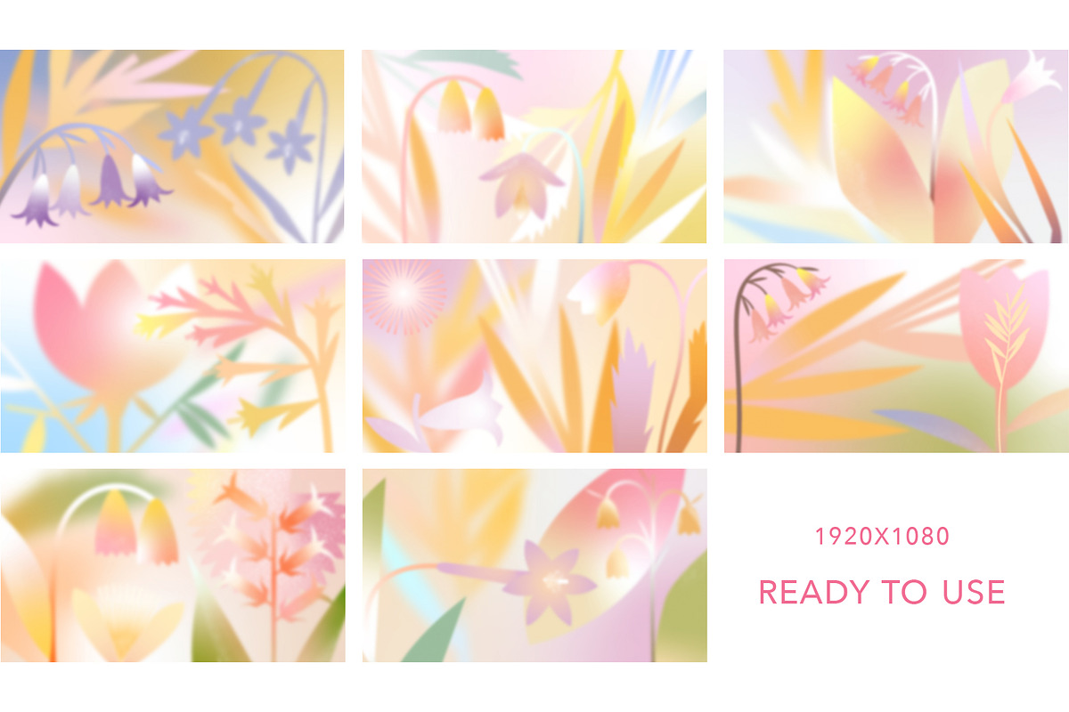 Flower Breeze-Gradient Set, a Background Graphic by Mii Lab (Photo 3 of 12)