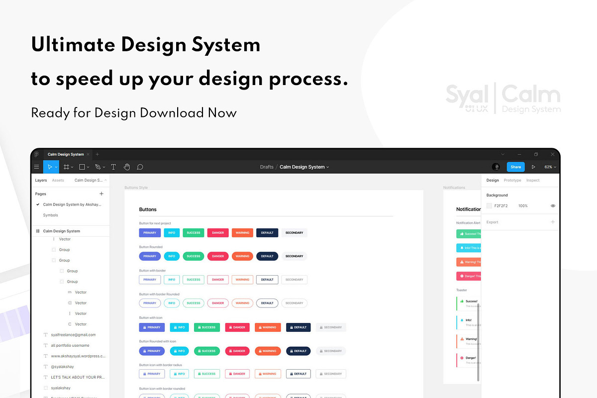 Calm Design System – Freebie, a Wireframe Template by SyalUIUX (Photo 2 of 4)