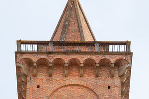 The top of the Collegiate Church of Sant'Andrea in Empoli showing the weather v, a Photo by Antonio Gravante Market