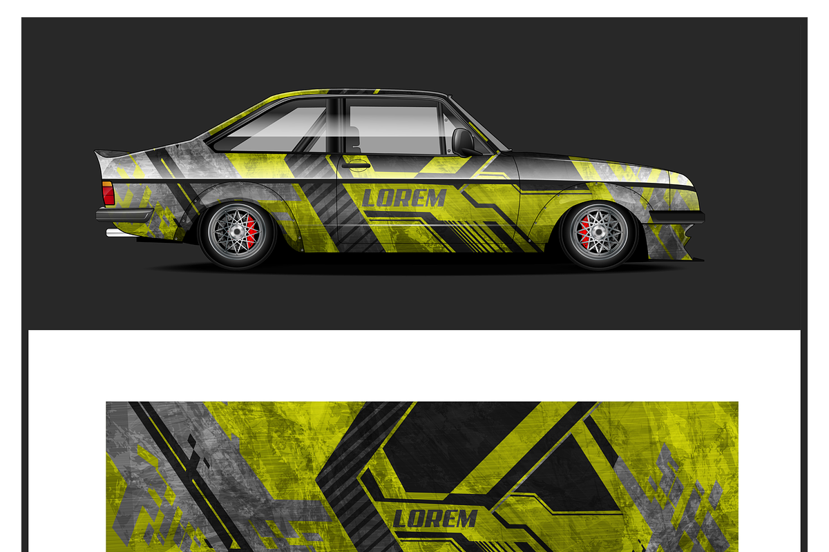 Bold Racing Car Wrap Design, an Object Illustration by CarWrap design (Photo 3 of 3)
