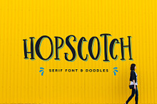 Hopscotch Font + Doodles