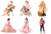 Blush Book Lover Clipart Bundle, an Illustration by Daily.Designs (Thumbnail 3 of 7)