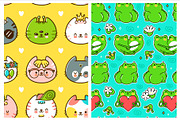 Cute kawaii pattern bundle, a Pattern Graphic by Slavko Kahovsky (Thumbnail 8 of 9)