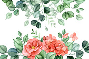 Pink flowers. Watercolor collection, a Decorative Illustration by made by Tanya (Thumbnail 3 of 5)