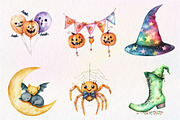Cute Halloween Set Clipart, an Illustration by CreationArt (Thumbnail 4 of 5)