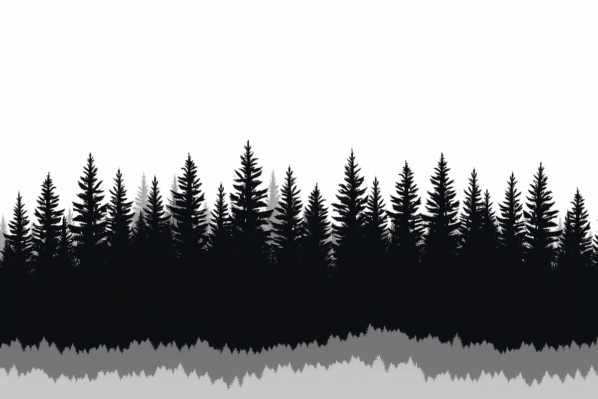 Pine Forest Silhouette Bundle, a Graphic by Creativeshirt (Photo 14 of 14)