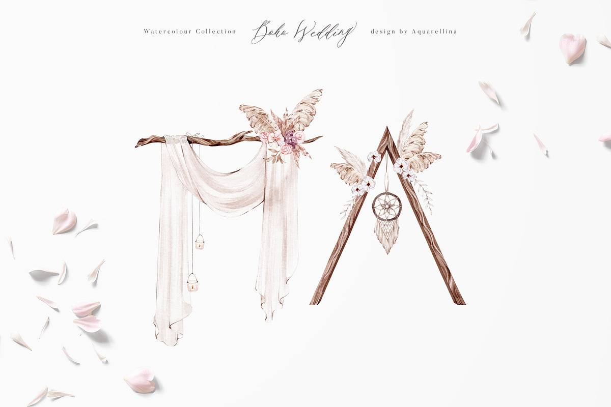 Boho Wedding Illustrations, an Illustration by Aquarellina (Photo 10 of 28)