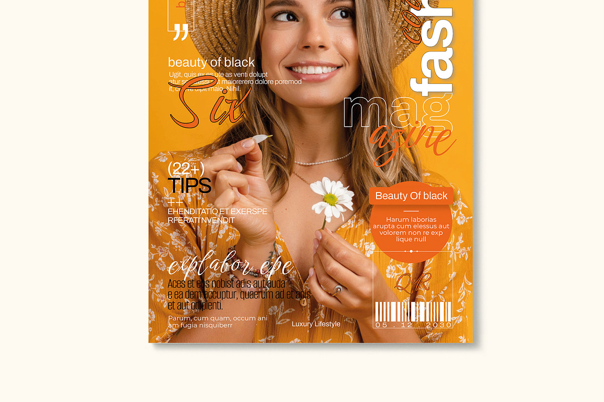 Fashion Magazine Cover Template, a Magazine Template by MightyDesign (Photo 5 of 8)