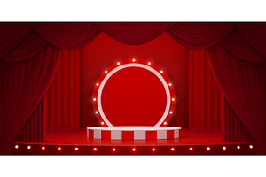 3d circus podium with stage, a Decorative Illustration by Buch&Bee